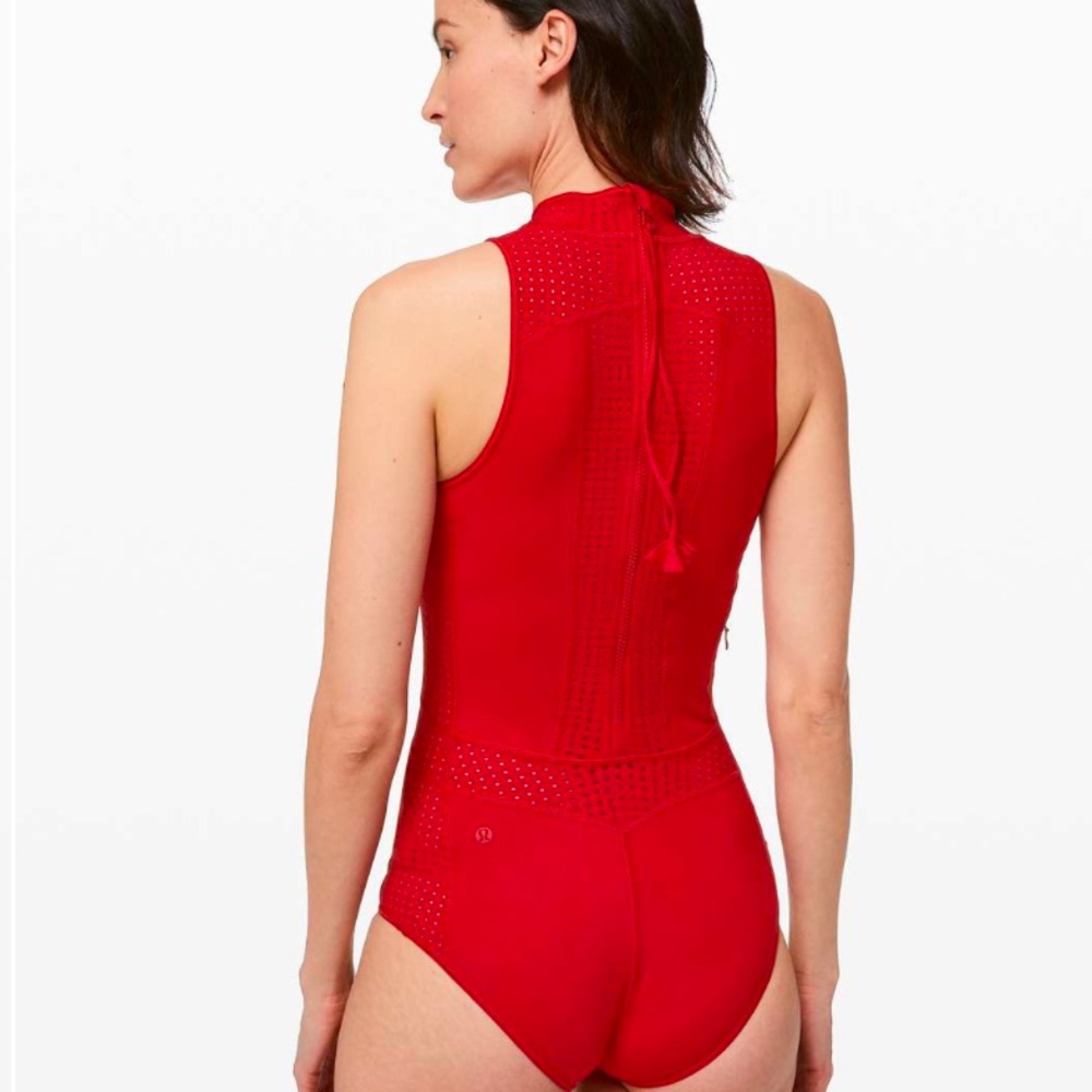 Lululemon Beach Break Paddlesuit size 10 swim suit red - Picture 4 of 12
